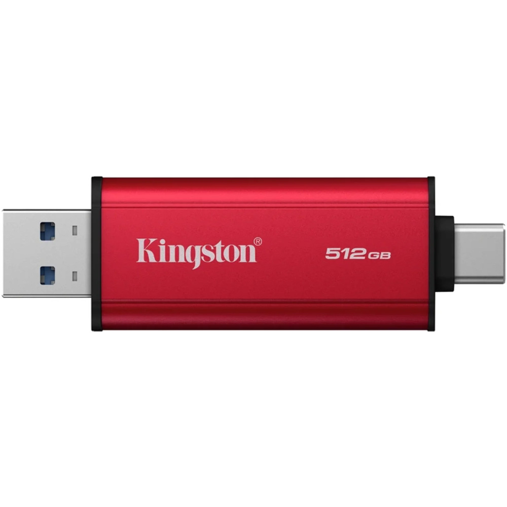 Зовнішній SSD накопичувач KINGSTON 512GB Dual USB-A/C 1050MB/s USB 3.2 Gen 2 Red (SPSD/512GB) Тип твердотільний накопичувач (SSD)