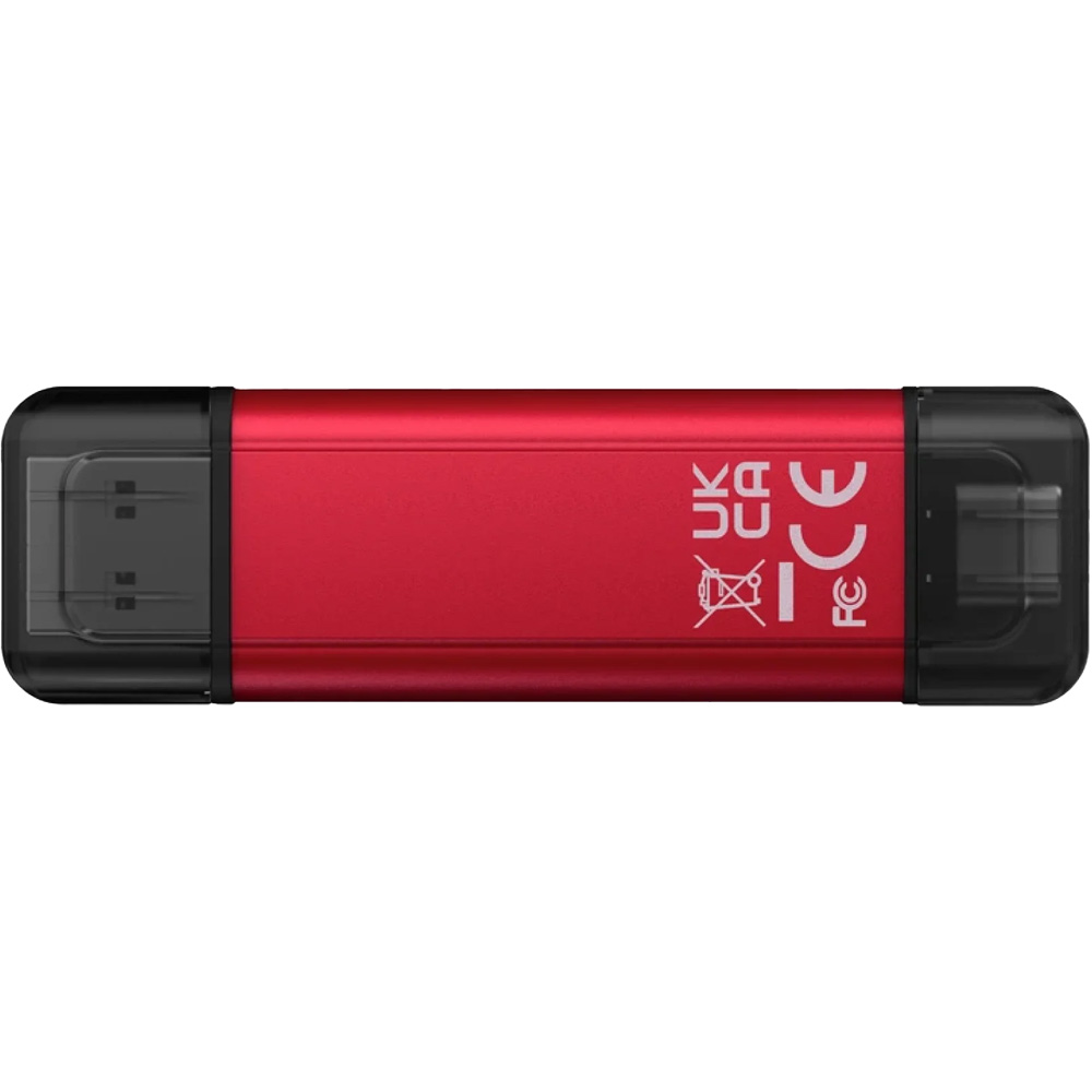 Зовнішній SSD накопичувач KINGSTON 512GB Dual USB-A/C 1050MB/s USB 3.2 Gen 2 Red (SPSD/512GB) Інтерфейс USB Type-C