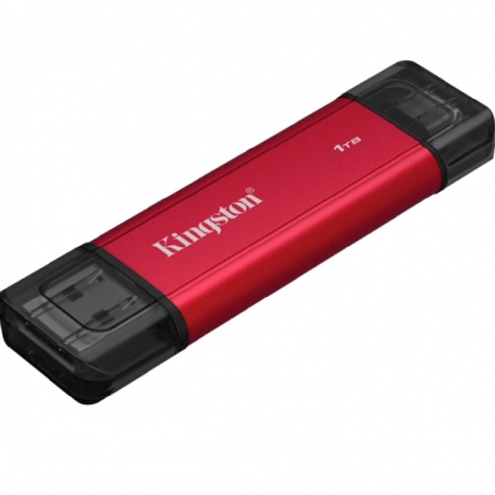 Зовнішній SSD накопичувач KINGSTON 1TB Dual USB-A/C 1050MB/s USB 3.2 Gen 2 Red (SPSD/512GB) Ємність 1 Тб
