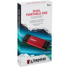 Зовнішній SSD накопичувач KINGSTON 1TB Dual USB-A/C 1050MB/s USB 3.2 Gen 2 Red (SPSD/512GB)