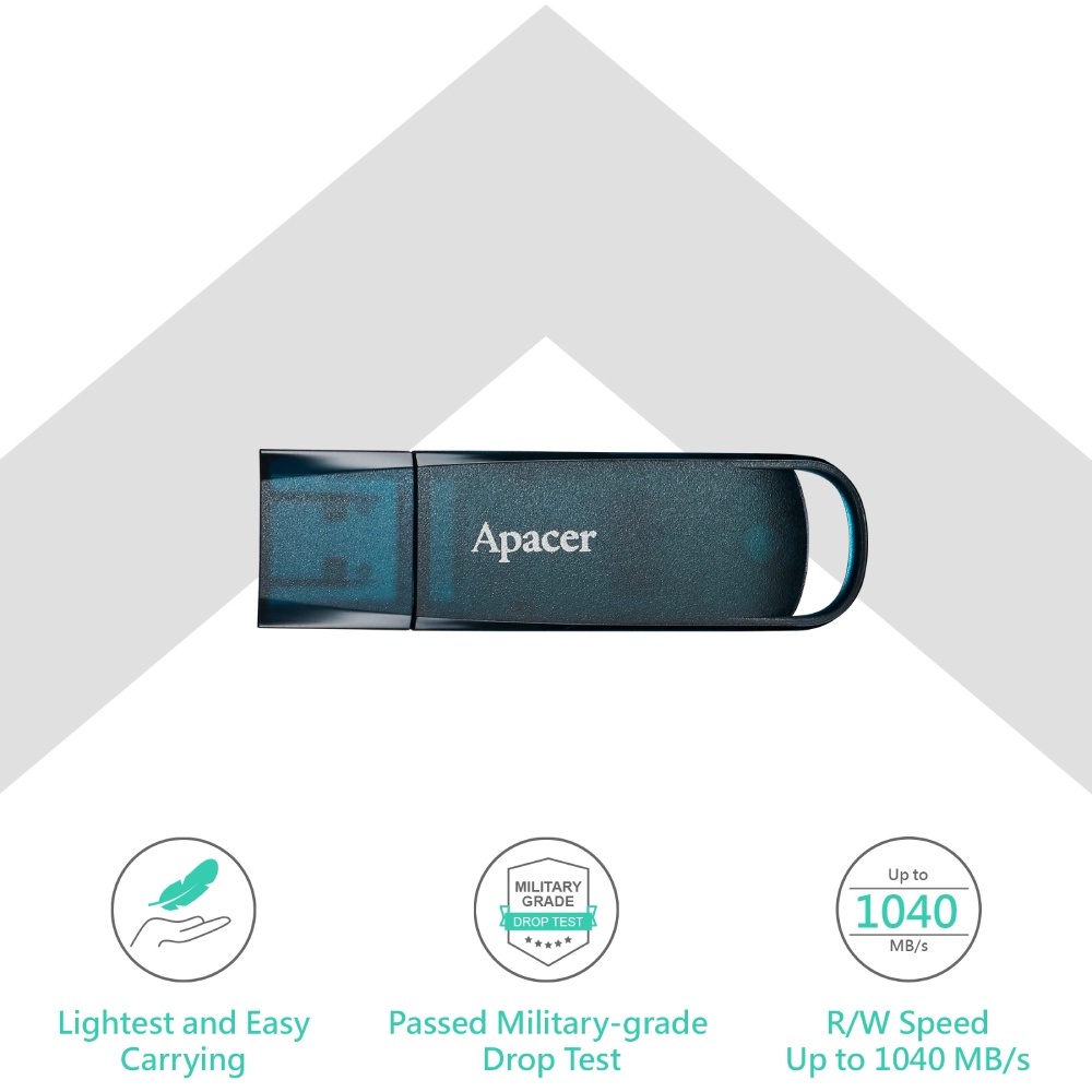 Внешний SSD накопитель APACER AS711A 500 GB USB 3.2 Gen.2 Blue (AP500GAS711AU-1) Форм-фактор USB