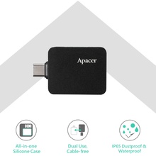 Внешний SSD накопитель APACER AS714 1TB USB 3.2 Gen.2 Black (AP1TBAS714B-1)