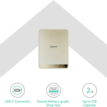 Внешний SSD накопитель APACER AS724 512 GB USB 3.2 Gen.2 Cream (AP512GAS724C-1)