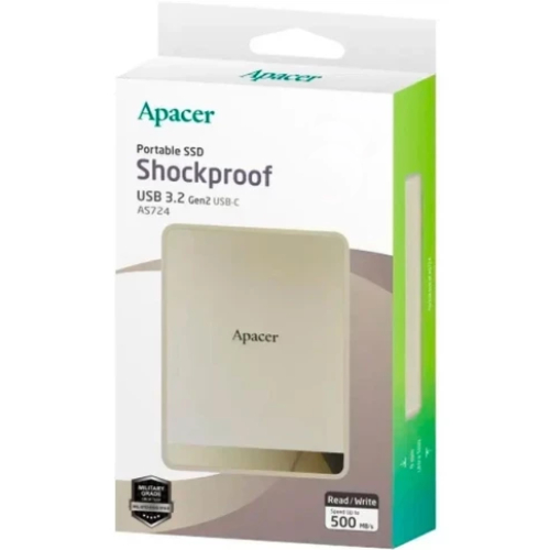 Фото Внешний SSD накопитель APACER AS724 512 GB USB 3.2 Gen.2 Cream (AP512GAS724C-1)