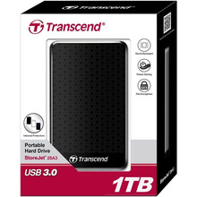 Зовнішній жорсткий диск TRANSCEND Storejet 25A3 1TB Black (TS1TSJ25A3K)