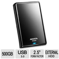 A-DATA 500Gb HV620 black USB 3.0