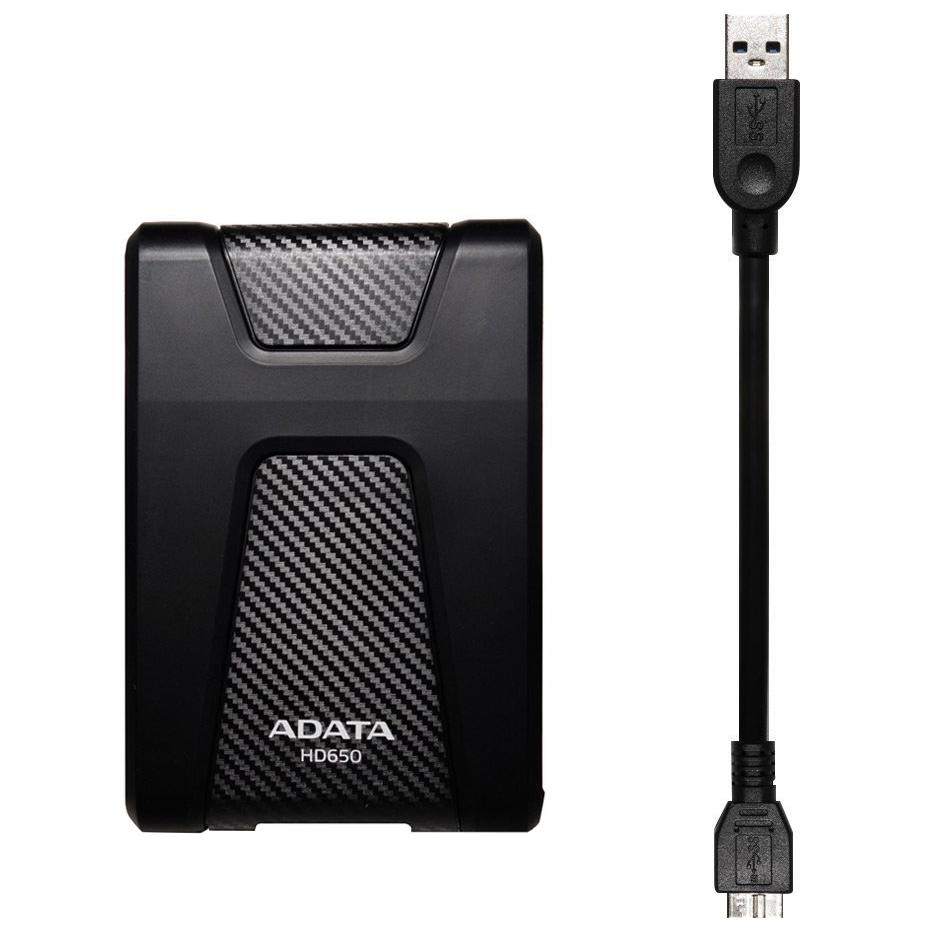 Внешний жесткий диск A-DATA HD650 1TB Black (AHD650-1TU3-CBK) Форм-фактор 2.5"