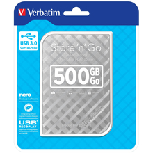 Зовнішній жорсткий диск 2.5 VERBATIM Store 'n' Go USB 3.0 500GB Silver (53196)