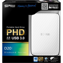 Внешний жесткий диск SILICON POWER Diamond D20 2.5 USB 3.0 2TB White (SP020TBPHDD20S3W)