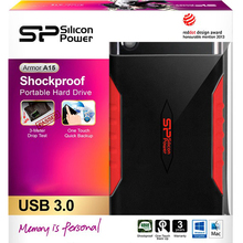 Внешний жесткий диск SILICON POWER Armor A15 2.5 USB 3.0 500GB Black/Red (SP500GBPHDA15S3L)