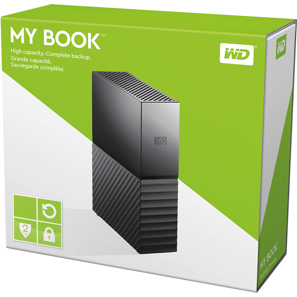 Внешний вид Внешний жесткий диск WD MyBook 4TB 3.5" USB 3.0 (WDBBGB0040HBK-EESN)