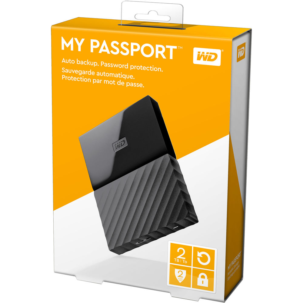 Замовити Зовнішній жорсткий диск WD My Passport 2.5 2TB USB 3.0 Black (WDBYFT0020BBK-WESN)