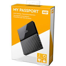 Зовнішній жорсткий диск WD My Passport 2.5 2TB USB 3.0 Black (WDBYFT0020BBK-WESN)