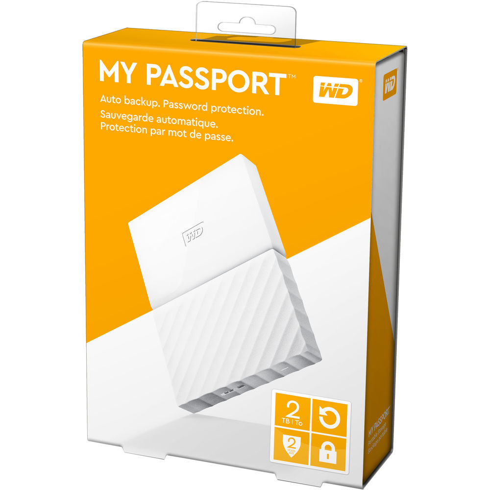 Замовити Зовнішній жорсткий диск WD My Passport 2.5 USB 3.0, 2TB White (WDBYFT0020BWT-WESN)