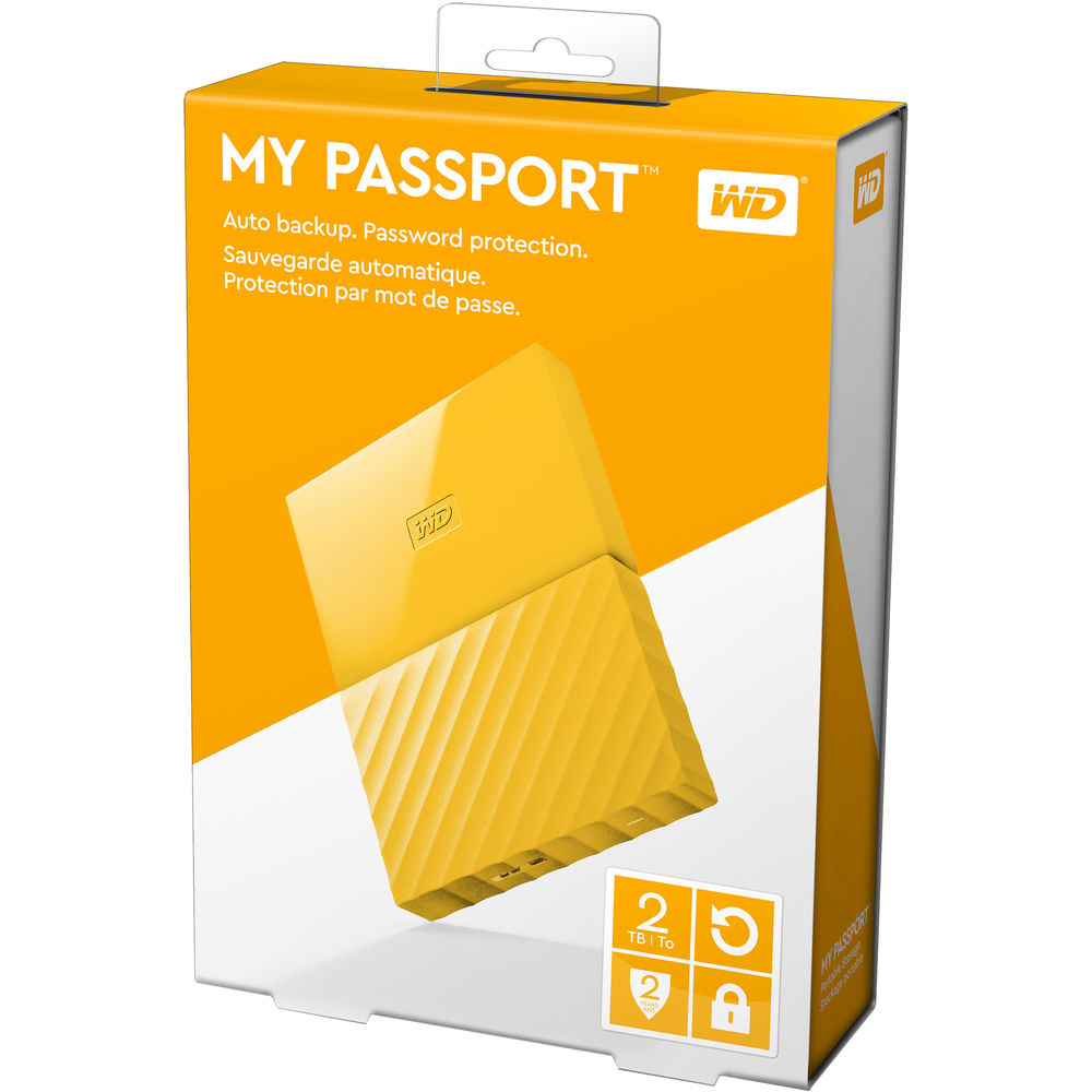 Замовити Зовнішній жорсткий диск WD My Passport 2.5 USB 3.0, 2TB Yellow (WDBYFT0020BYL-WESN)