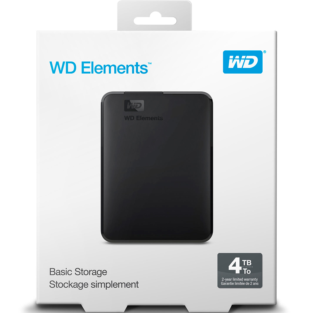 Зовнішній вигляд Зовнішній жорсткий диск WD Elements Portable 4TB (WDBU6Y0040BBK-WESN)