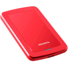 Зовнішній жорсткий диск ADATA 2TB HV300 Red (AHV300-2TU31-CRD)