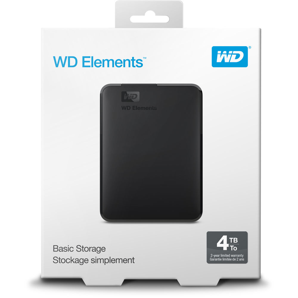 Фото Внешний жесткий диск WD 4TB Elements Portable (WDBU6Y0040BBK-WESN)