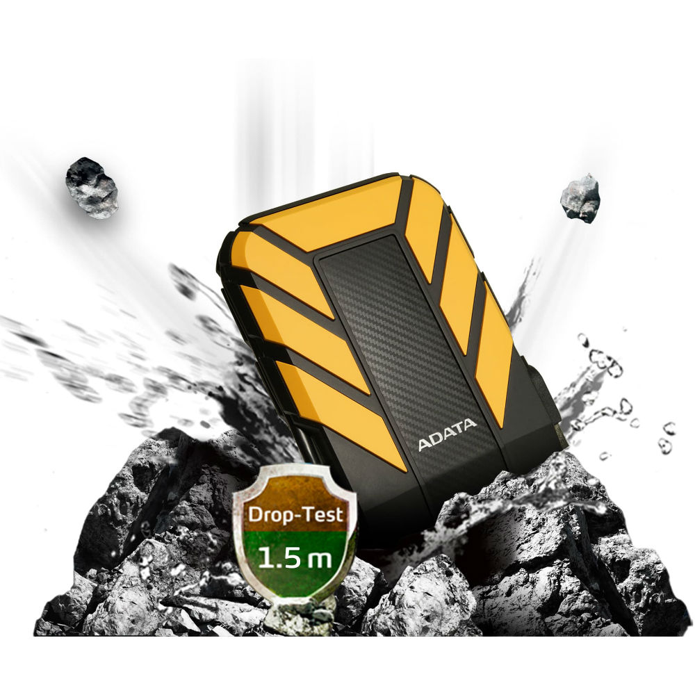 Зовнішній вигляд Зовнішній жорсткий диск ADATA HD710 Pro Durable 4TB Yellow (AHD710P-4TU31-CYL)