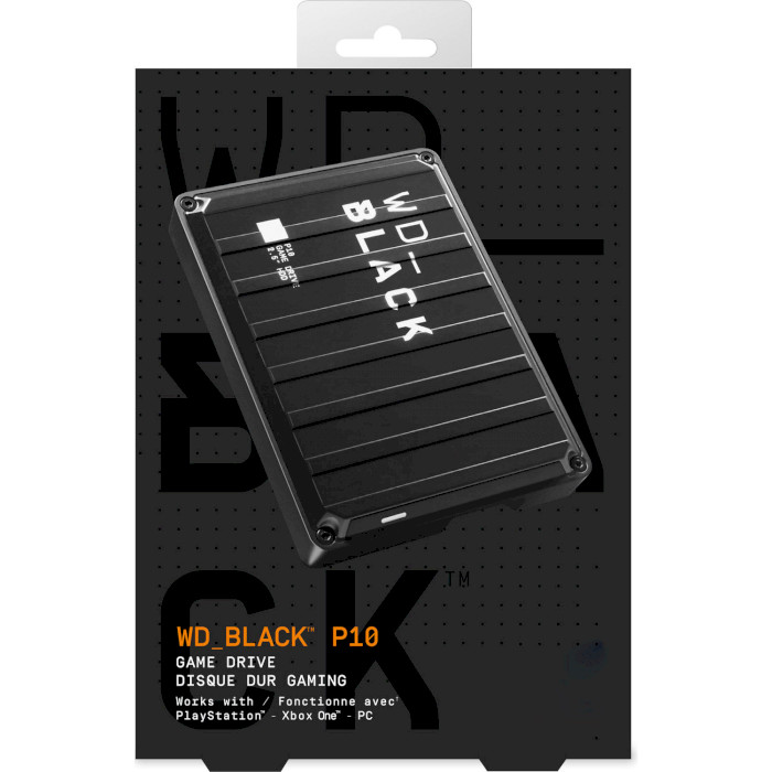 Зовнішній вигляд Зовнішній жорсткий диск WD 2.5" USB 3.1 2TB BLACK P10 Game Drive (WDBA2W0020BBK-WESN)