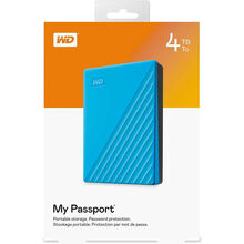 Внешний жесткий диск WD My Passport (4TB, USB 3.2) Blue(WDBPKJ0040BBL-WESN)