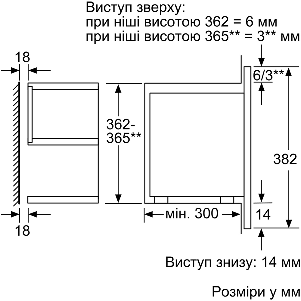 Вбудована мікрохвильова піч SIEMENS BF634RGW1 Внутрішнє покриття нержавіюча сталь