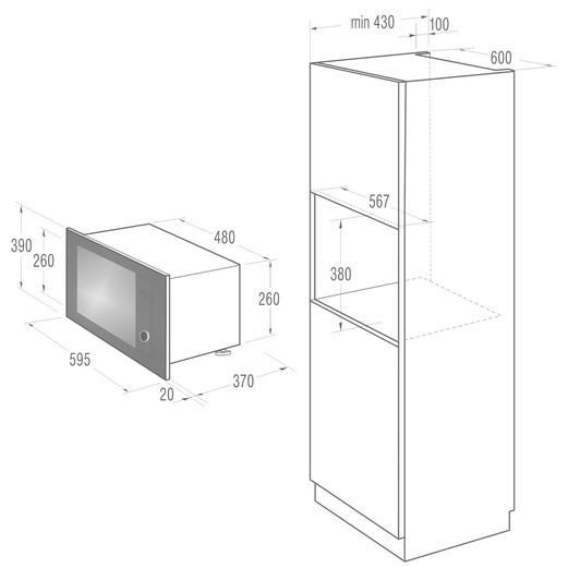 Встраиваемая микроволновая печь GORENJE BM 6240 SY2W Тип печи с грилем