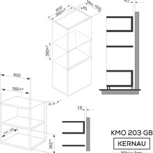 Встраиваемая микроволновая печь KERNAU KMO 203 G X