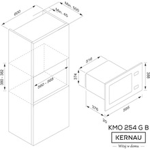 Вбудована мікрохвильова піч KERNAU KMO 254 G B