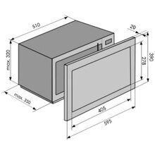 Встраиваемая микроволновая печь VENTOLUX MWBI 25 G BK TC