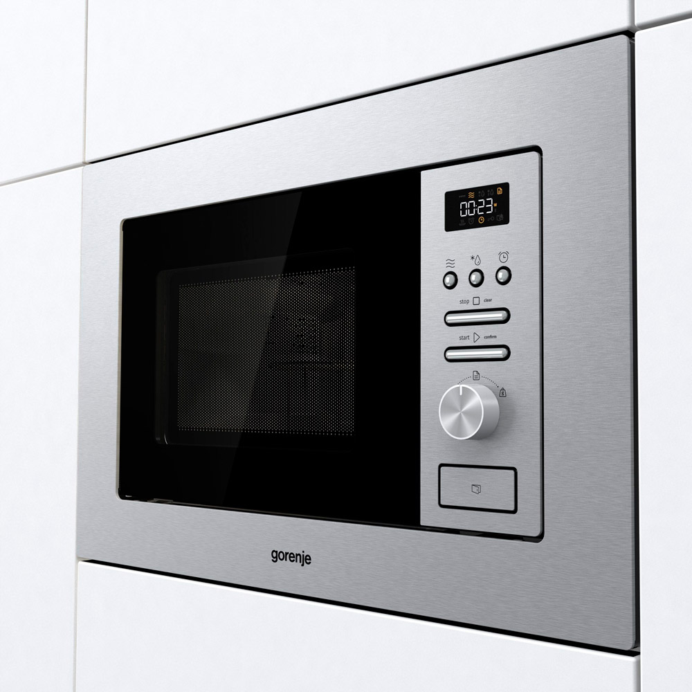 Встраиваемая микроволновая печь GORENJE BMI 201 AG1X (XY820Z) Внутреннее покрытие нержавеющая сталь