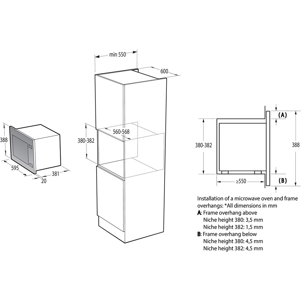 В интернет магазине Встраиваемая микроволновая печь GORENJE BM 251 SG2BG (XY925Z)