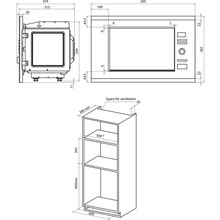 Встраиваемая микроволновая печь FREGGIA MWOB20B