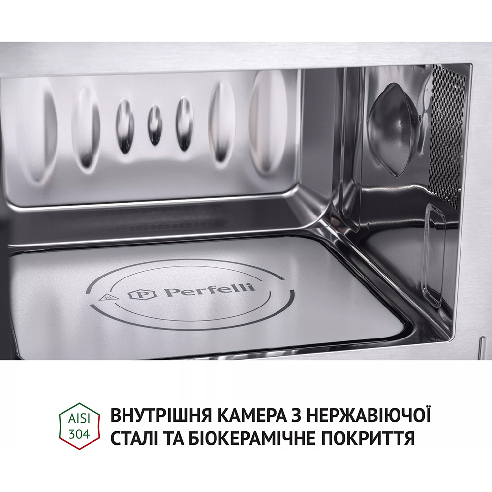 Зображення Вбудована мікрохвильова піч PERFELLI BM 202 BIX