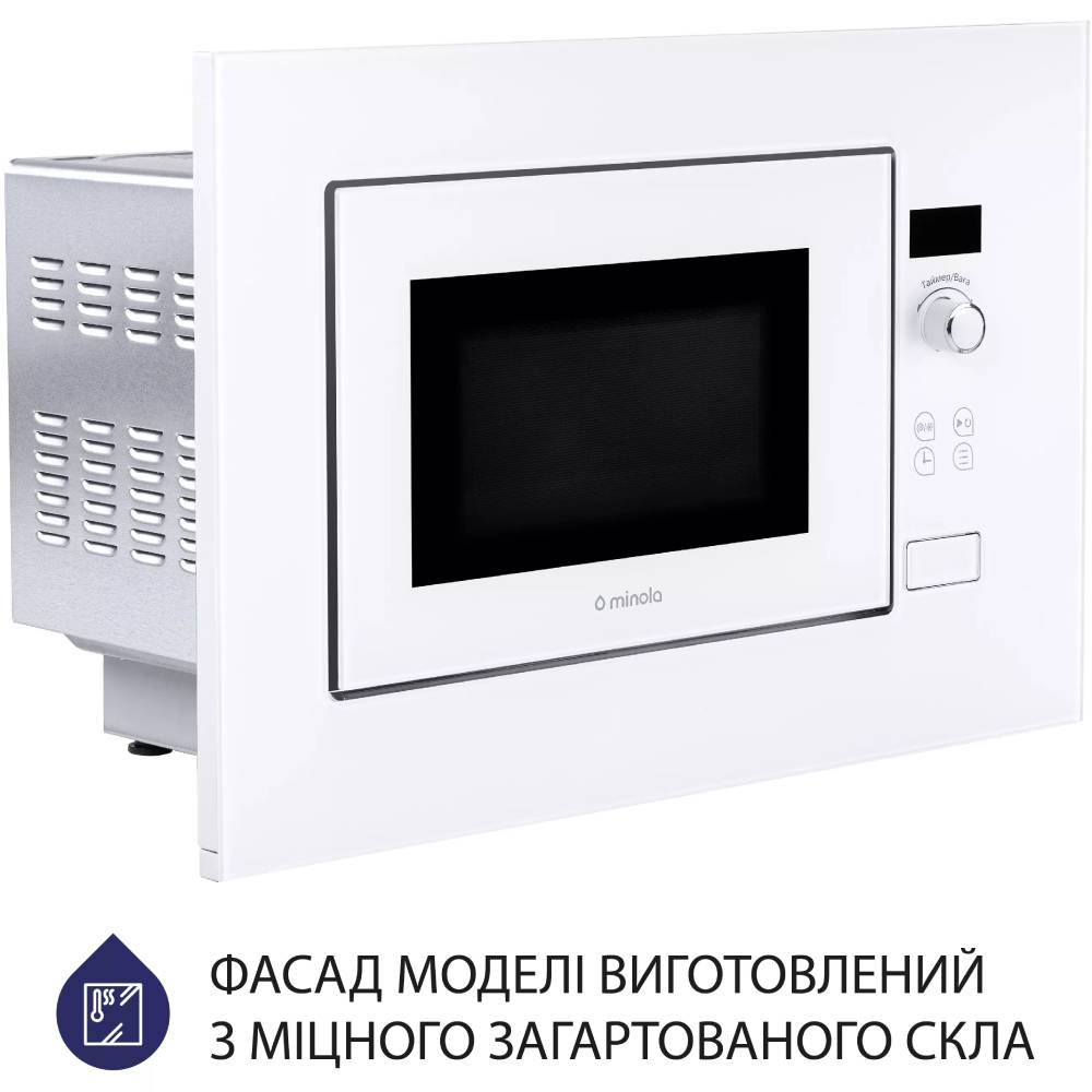 Зовнішній вигляд Вбудована мікрохвильова піч MINOLA BWO 2011 WH