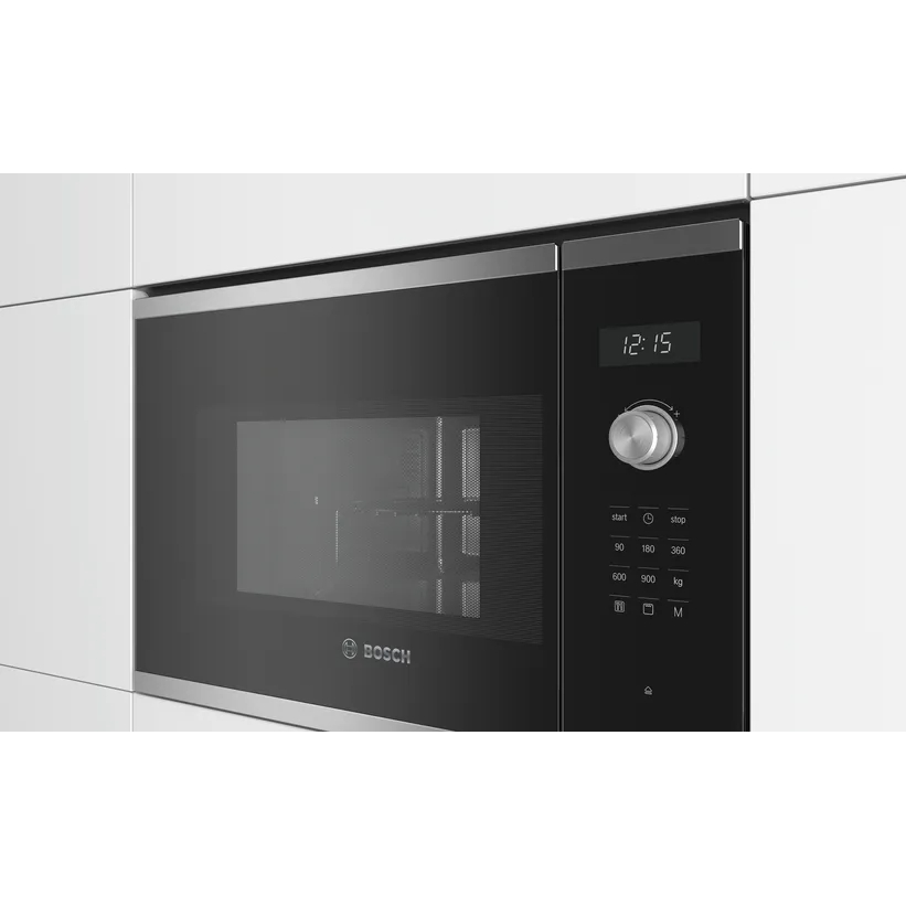 Встраиваемая микроволновая печь BOSCH BEL554MS0 Особенности Корпус из нержавеющей стали; Защитное отключение; Вентилятор охлаждения; Длина основного кабеля: 130 см; Мощность подключения: 1.45 кВт