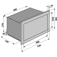 Встраиваемая микроволновая печь VENTOLUX MWBI 20 BK ST