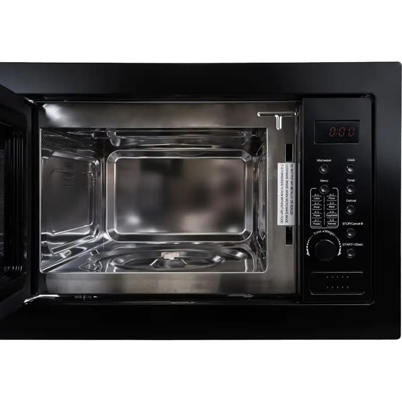 Вбудована мікрохвильова піч VENTOLUX MWBI 25 BK ST Особливості Випічка, гриль, запікання, розморожування; Внутрішнє підсвічування; Автовідключення