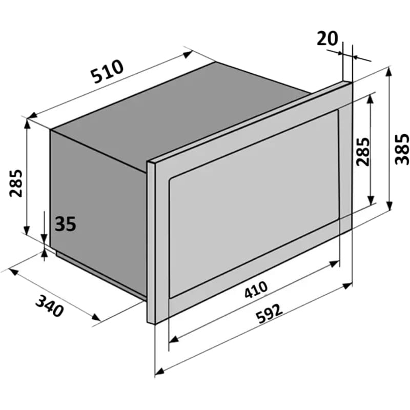 Замовити Вбудована мікрохвильова піч VENTOLUX MWBI 25 BK ST