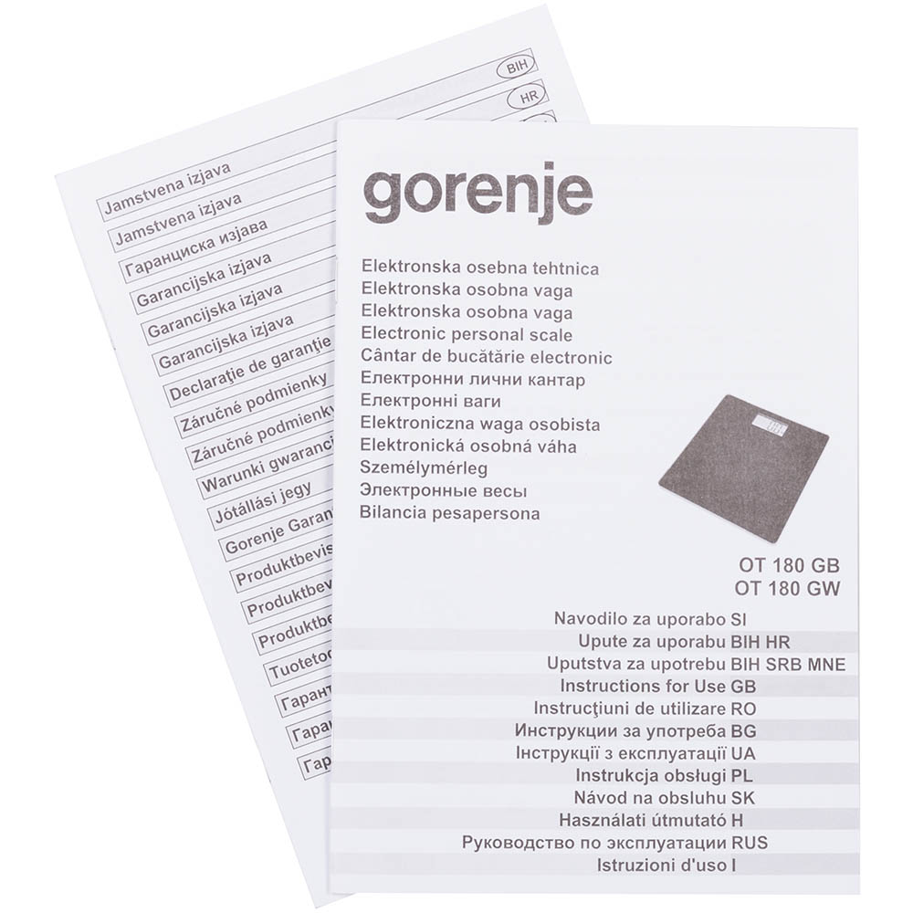 Зовнішній вигляд Ваги підлогові GORENJE OT 180 GB