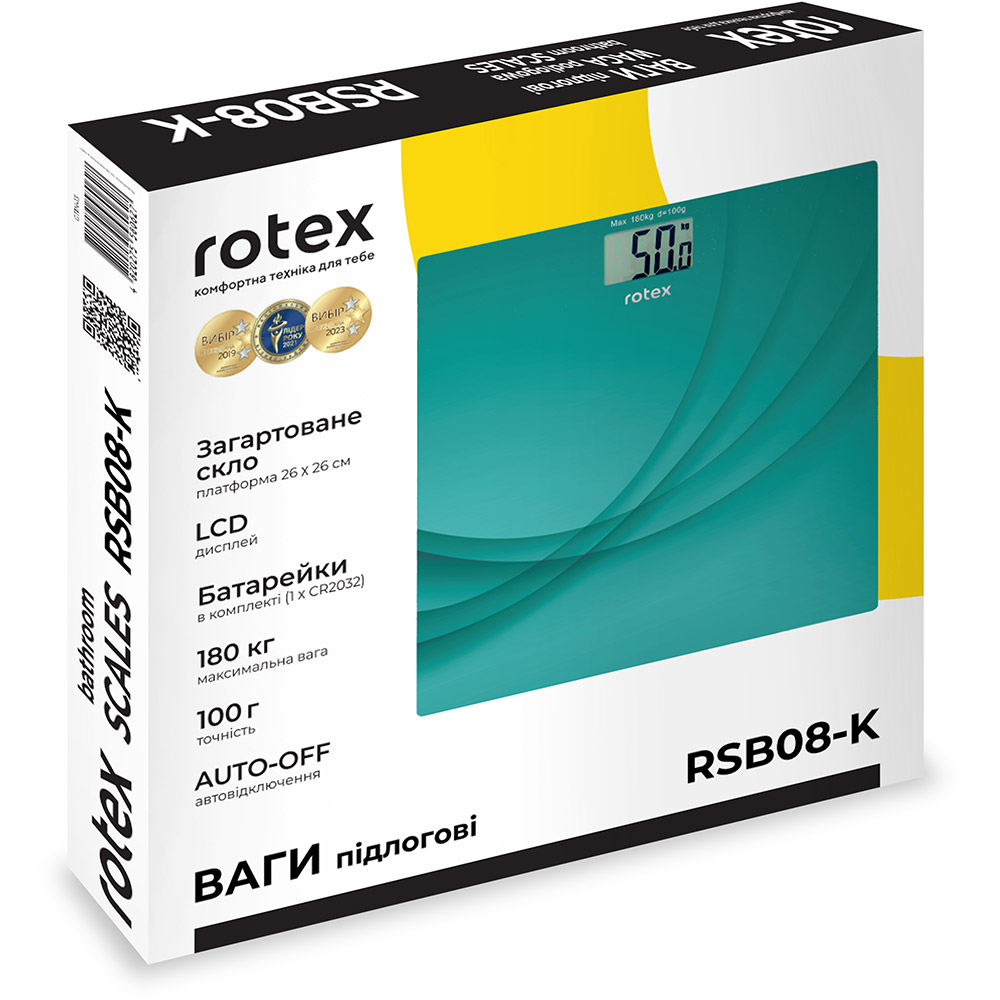 Ваги для підлоги ROTEX RSB08-K Колір бірюзовий