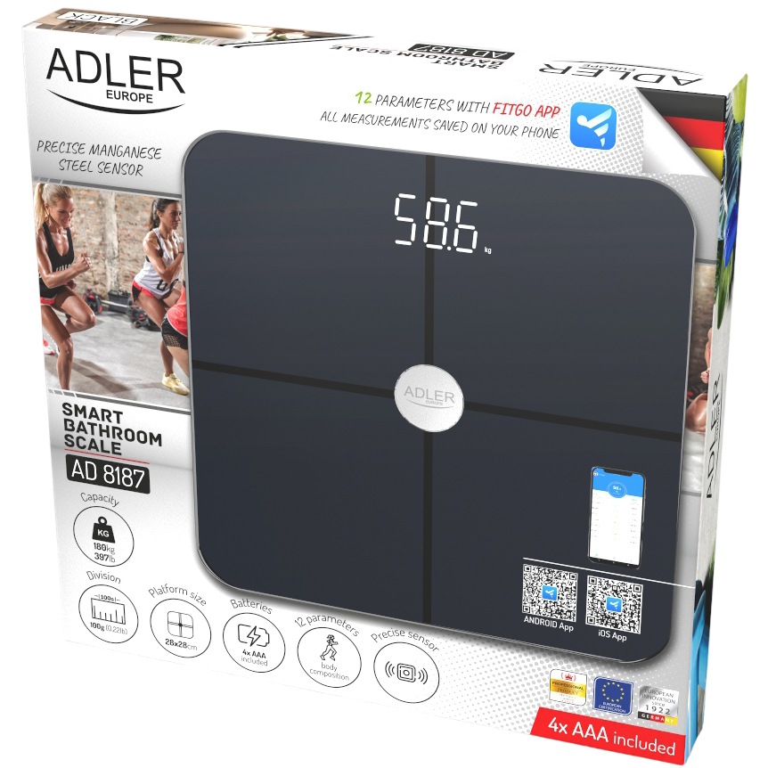 Заказать Весы напольные ADLER AD 8187 black