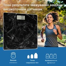 Ваги для підлоги АDЕ Amina BE2306-6 Black marble