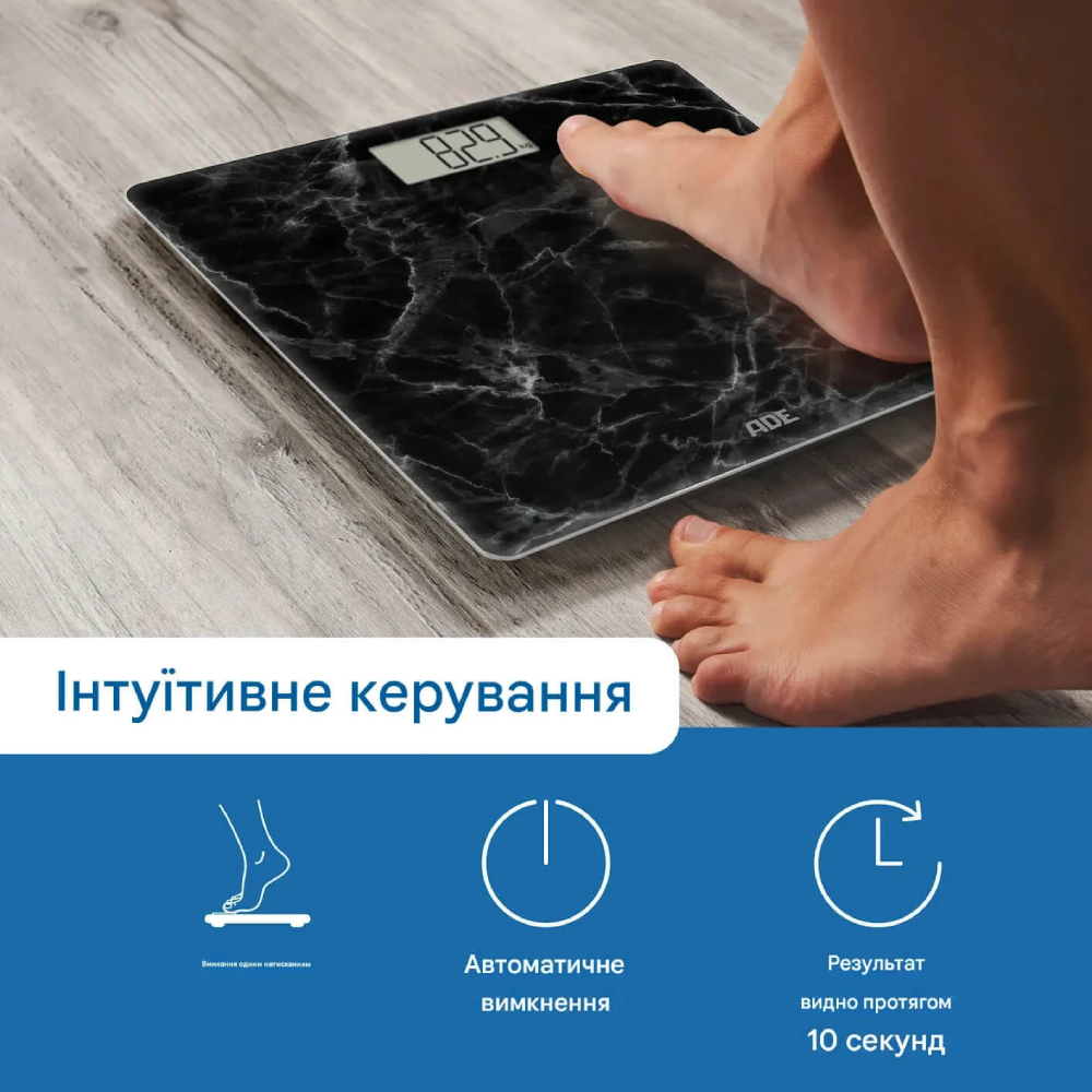 Ваги для підлоги АDЕ Amina BE2306-6 Black marble Тип електронні