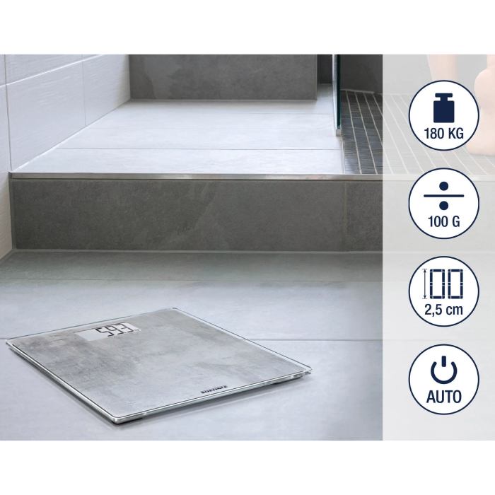 Весы напольные SOEHNLE SHAPE SENSE COMPACT 300 concrete Gray (63882) Материал стекло