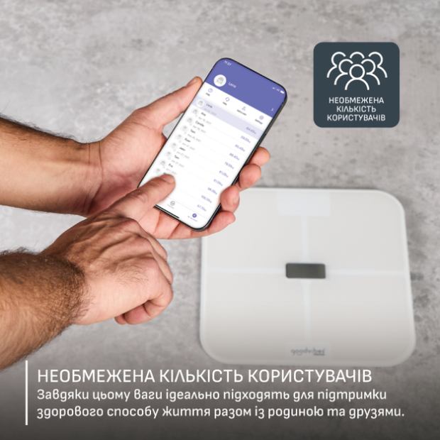 Весы напольные TEFAL Goodvibes Sport BM9740F0 White Материал стекло