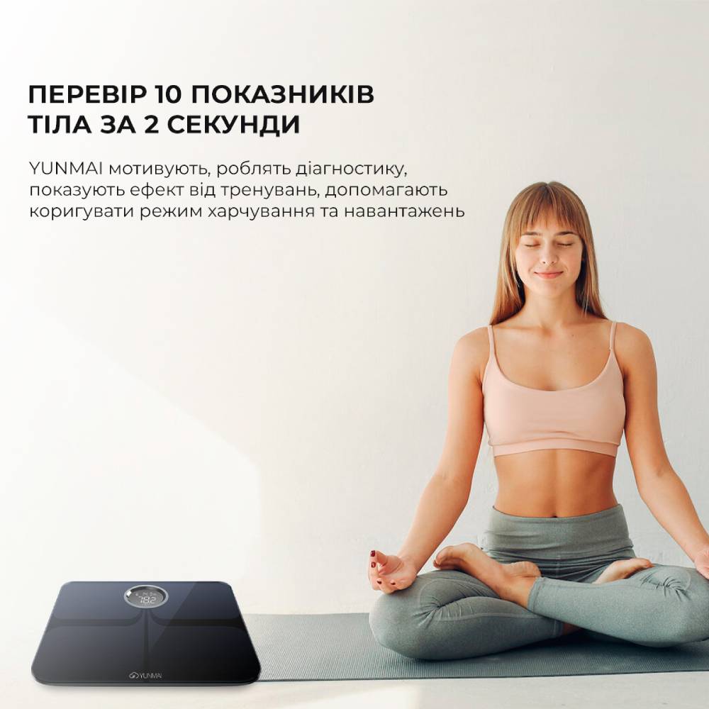 Внешний вид Весы напольные YUNMAI Premium Smart Scale Black (M1301-BK)