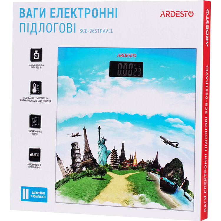 Весы напольные ARDESTO SCB-965TRAVEL Цвет многоцветный