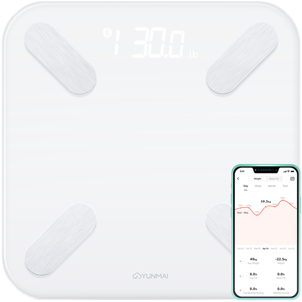 Ваги підлогові YUNMAI X Smart Scale White (M1825CH-WH)