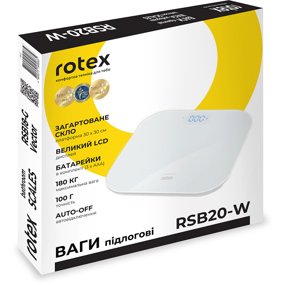 Весы напольные ROTEX RSB20-W Цвет белый